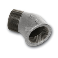 Kolano 45' SANHA 121#, żeliwo (ocynk galwaniczny/elektrolityczny) (ocynk), 1/2'' (GW x GZ)