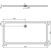 ULTRAFLAT S BRODZIK 200X100 CZARNY