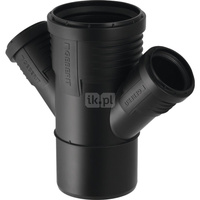 Czwórnik GEBERIT Silent-PP polipropylen, 110 mm x 50 mm x 50 mm x 110 mm DN 100 x DN 50 x DN 50 x DN 100, mw x mw x mw x mw