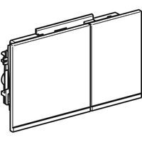 Przycisk uruchamiający Geberit Omega60 do spłukiwania dwudzielnego, prostokątny: Przyciski: czarne, Paski ozdobne: lustrzane