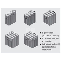 Grzejnik żeberkowy ZEHNDER Charleston 600 x 1472 mm, kolor biały (RAL 9016), moc 2554 W