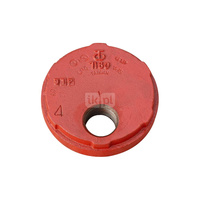 Zaślepka z przepustem GW czerwona Groove - 114.3 Rp1 1/2"