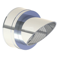 Zakończenie komina ścięte z siatką JEREMIAS 5-DWECO1339 stal nierdzewna fi 130 mm