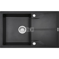 Zlew. andante grafit metalik granit 1k z/o 780x490x194, 3,5" + osprzęt space-saver nero