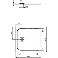 ULTRAFLAT S BRODZIK 80X80 PURE WH