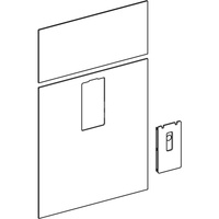 Okładzina przednia do modułu sanitarnego Geberit Monolith do umywalki, szerokość 73 cm: Biały / Szkło