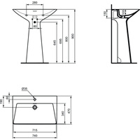 TIPO-Z Umywalka stojąca GLOSS BLACK 1TH