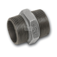 Nypel SANHA 280#, żeliwo (cynk/nikiel) (ocynk), 1/4'' (GZ)