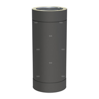 Rura dł. 500mm fi 080mm lakierowana na czarno