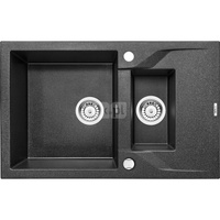 Zlew. andante grafitowy granit 1,5k z/o 780x490x194, 3,5" + osprzęt space-saver