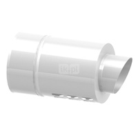 Zakończenie poziome systemu TWIN JEREMIAS 360-TWIN35 stal nierdzewna fi 110/160 mm, dł. 250 mm, kolor wysoki połysk