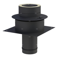 Płyta fundamentowa fi 80mm dla podwyższenia kominalakierowana na czarno T120'C /P1 lakierowana na czarno T120'C /P1