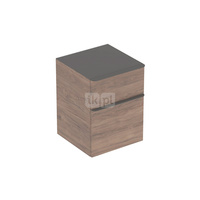 Geberit Smyle Square Szafka boczna, B45cm, H60cm, T47cm, z dwoma szufladami, Orzech włoski hickory