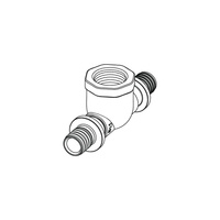 Trójnik TECE flex brąz 25 x 3/4'' x 25 (GZ x GW x GZ)