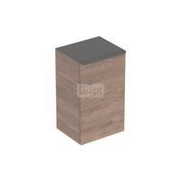 Geberit Smyle Square Szafka boczna, B36cm, H60cm, T32.6cm, z jednymi drzwiami, z zawiasem po prawej stronie, Orzech włoski hickory