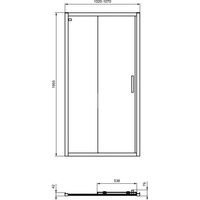 CONNECT 2 Drzwi przesuwane 105 UNH IC SBL CLR