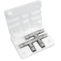 Trójnik mijankowy mosiężny niklowany ultraPRESS - 16