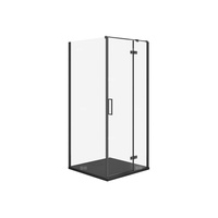 SET C513 KABINA CITY PRAWA CZARNA 80X80X195+TAKO SLIM CZARNY MAT WIR