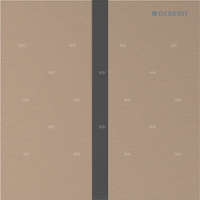 Elektroniczny zawór spłukujący Geberit do pisuaru, zasilanie 230V, Typ 40, stal czerwone złoto, prostokątny