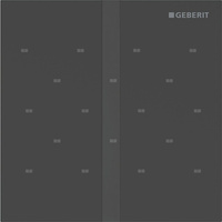 Elektroniczny zawór spłukujący Geberit do pisuaru, zasilanie bateryjne, Typ 40, stal nierdzewna czarny mat, prostokątny