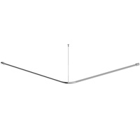 Drążek do zasłony prysznicowej Koło Lehnen Concept Pro, wygięty, L90cm, stal nierdzewna gładka