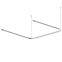 Drążek do zasłony prysznicowej Koło Lehnen Concept Pro, potrójny,  L150cm, stal nierdzewna gładka