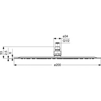 IRAIN LUXE DESZCZOWNICA OKRĄGŁA 200MM