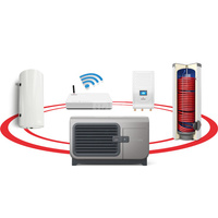 Hybrydowy system grzewczy: pompa ciepła 1F R290 Airmax3  7GT (2-9 kW) + moduł hydrauliczny Gbox + wymiennik c.w.u. do pomp ciepła Tower Grand 200 z kompletem elektrycznym 2kW + bufor 100 + centrala Smart Home Sinum