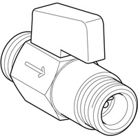 Zawór kulowy GEBERIT 3/8'' GZ, uchwyt: motylek