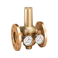 Regulator ciśnienia CALEFFI 5366 brąz, kołnierz DN 65, 16 bar z manometrem