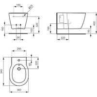 CONNECT BIDET WISZĄCY W POWŁOCE