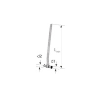 Trójnik mosiężny z rurą Cu fi15 ultraPRESS - 16 L = 300 mm