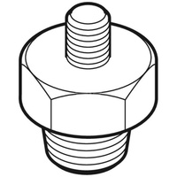 Nypel GEBERIT, stal (ocynk), 1/2'' x 10 mm (GZ)