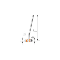 Trójnik mosiężny z rurą Cu fi15 ultraPRESS - 16 L = 750 mm