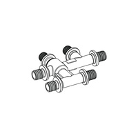 Trójnik TECE flex mosiądz niklowany 20 x 16 x 16 GZ