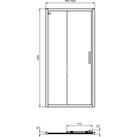 CONNECT 2 DRZWI PRZES. 100 TRANSP SIL.BR