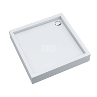Brodzik akrylowy zintegrowany z nośnikiem Stabilsound Plus® oraz obudową akrylową przeciągniętą do podłogi Medium 90x90x16 cm, kwadratowy