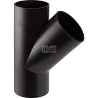 Trójnik GEBERIT HDPE 45' PE 63 mm x 50 mm x 63 mm (króciec z tworzywa sztucznego do spawania/zgrzewaniania x króciec z tworzywa sztucznego do spawania/zgrzewaniania x króciec z tworzywa sztucznego do spawania/zgrzewaniania)