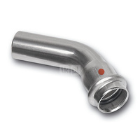 Łuk 45' SANHA NiroTherm Press nyplowy, stal nierdzewna, 18 mm (zw x zw)