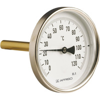 Termometr bimetaliczny AFRISO BiTh I, D211 fi 160 mm 0…60'C tuleja 150 mm połączenie ax