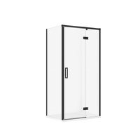 SET C139 KABINA LARGA PRAWA CZARNA 100X80X195+TAKO BIAŁY 100X4 WIRT