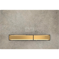 Przycisk uruchamiający Geberit Sigma50, przedni, imitacja betonu, przyciski: mosiądz, prostokątny