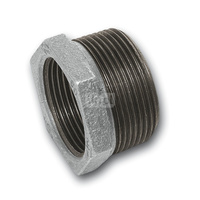 Nypel SANHA 241# redukcja, żeliwo (cynk/nikiel) (ocynk), 2'' x 1/2'' (GZ x GW)