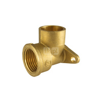 Kolano z dwoma łapami 90' UNIPAK, mosiądz, 15 mm x 1/2'' (lut wewnętrzny x GW)