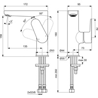 CERAFINE O BATERIA UMYWALKOWA H155 RMTD UCH.BOC5L