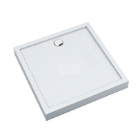 Brodzik akrylowy zintegrowany z nośnikiem Stabilsound Plus® oraz obudową akrylową przeciągniętą do podłogi Competia New 100x100x12 cm, kwadratowy