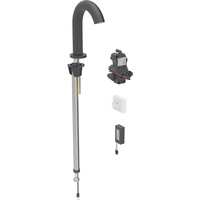 Bateria umywalkowa Geberit Piave, stojąca, zasilanie bateryjne, do podtynkowej skrzynki funkcyjnej, bez mieszacza, czarny mat