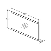 M+L LUSTRO WYS. LIGHT 120X70 80W 230V