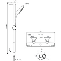 CERATHERM T25 SYSTEM NAT. DESZCZ. 900MM