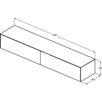 CONCA SZAFK 240X50X37 2 DR+WTOP NOC SMOK